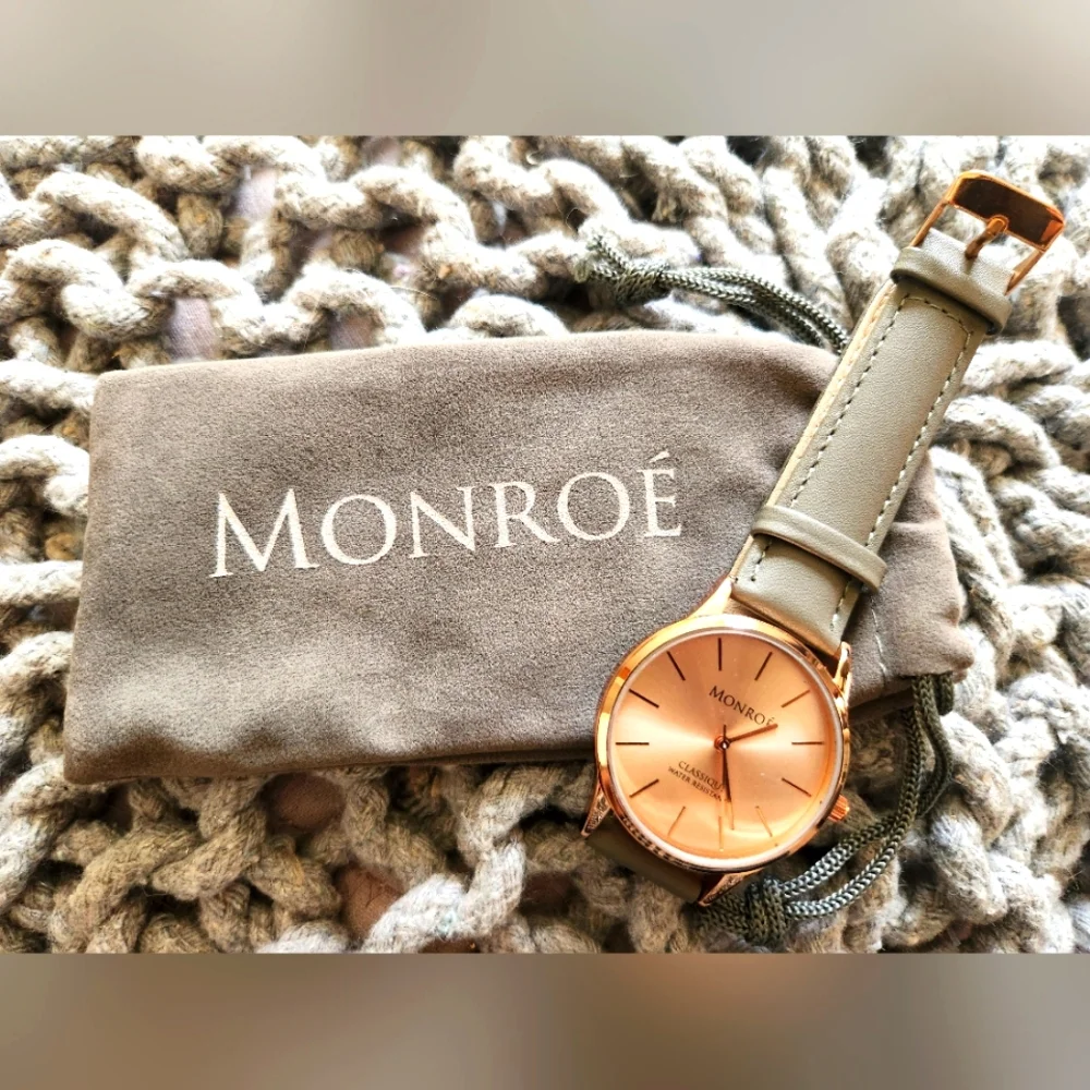 NWT Monroe‎ Watch- Rose gold/gray